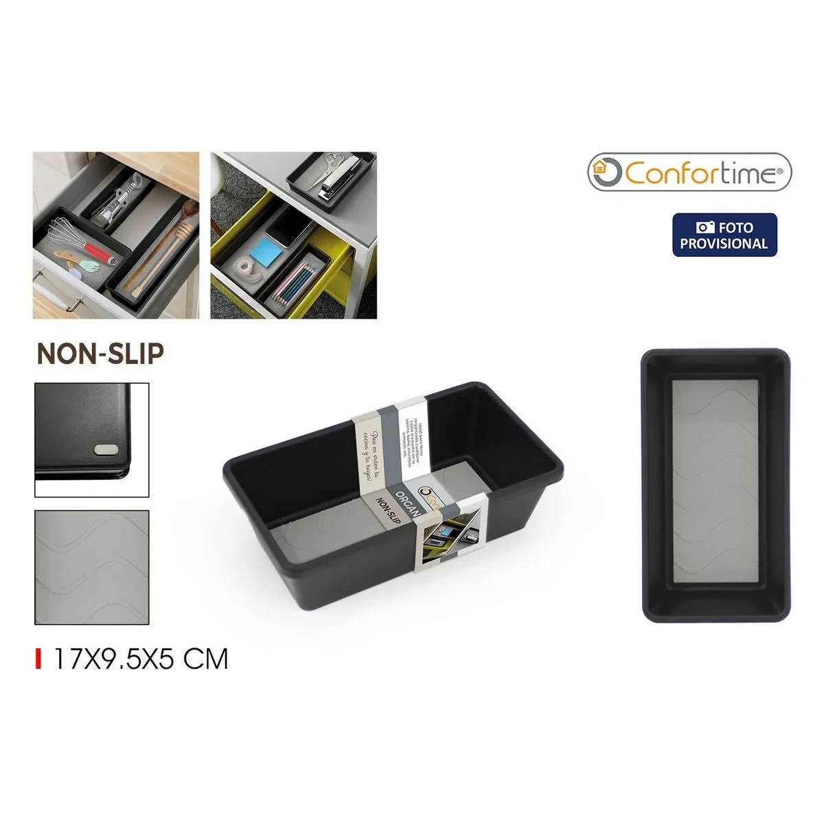 Organizador Multiusos Confortime NON-SLIP 17 x 9,5 x 5 cm (24 Unidades)