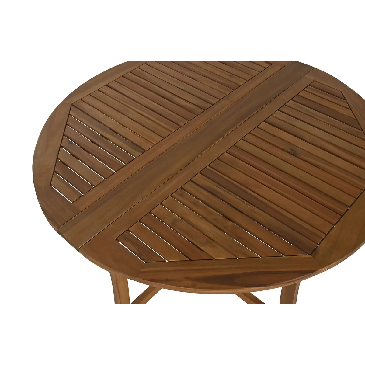 Mesa de Comedor Home ESPRIT Marrón Natural Acacia 110 x 110 x 74 cm