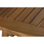 Mesa de Comedor Home ESPRIT Marrón Natural Acacia 110 x 110 x 74 cm