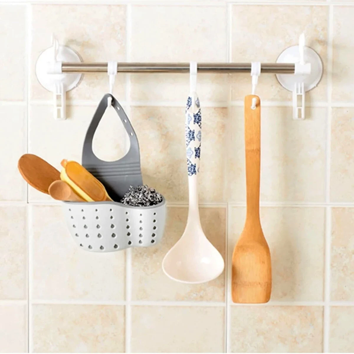 Portaestropajos para Fregadero Quttin 15 X 8,5 CM (24 Unidades)