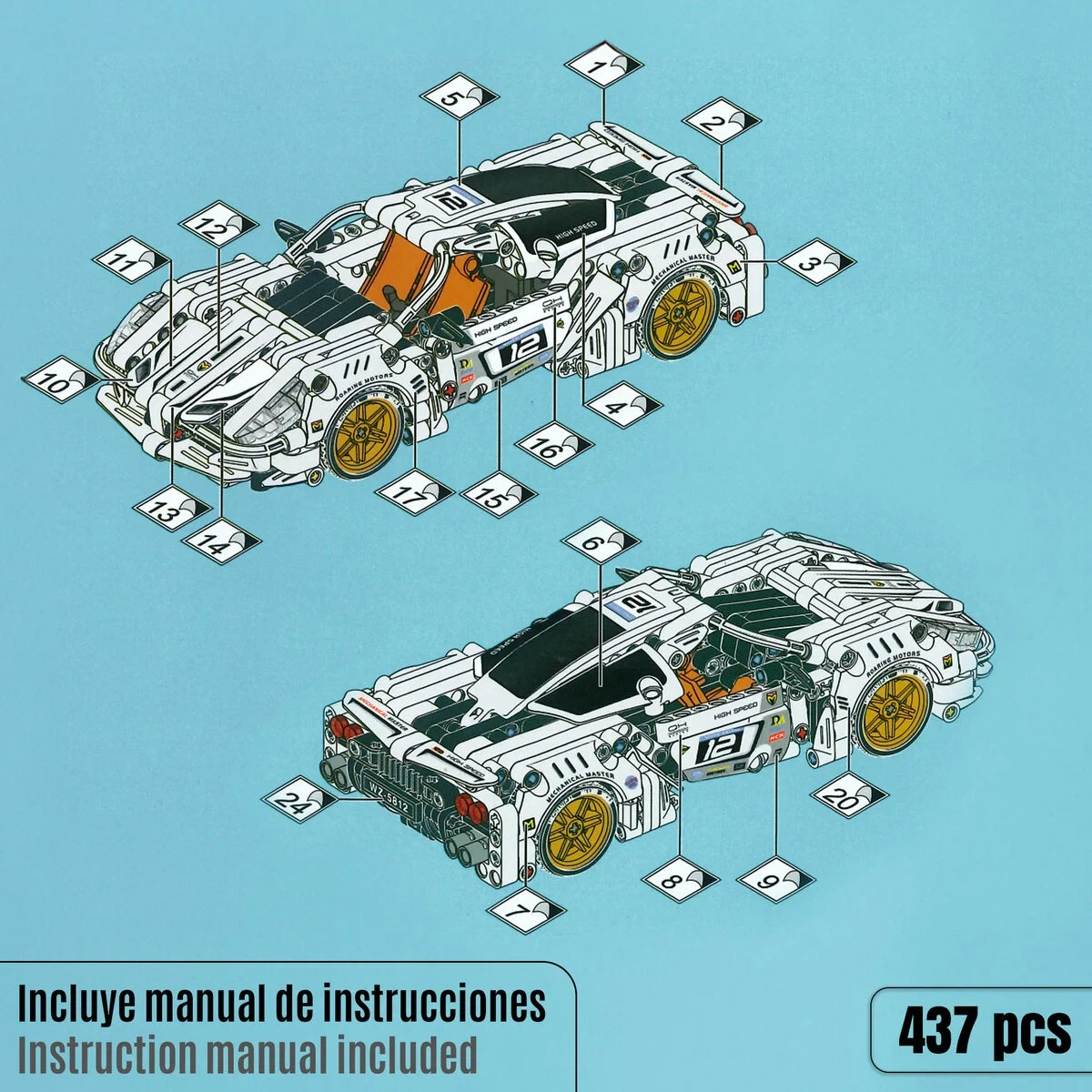 Juego de Construcción Coche 437 Piezas