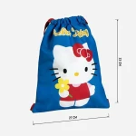 Bolsa Mochila con Cuerdas Hello Kitty Azul 27 x 33 cm
