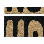 Felpudo DKD Home Decor Hola Caracola PVC Fibra (2 pcs) (60 x 40 x 1.5 cm)