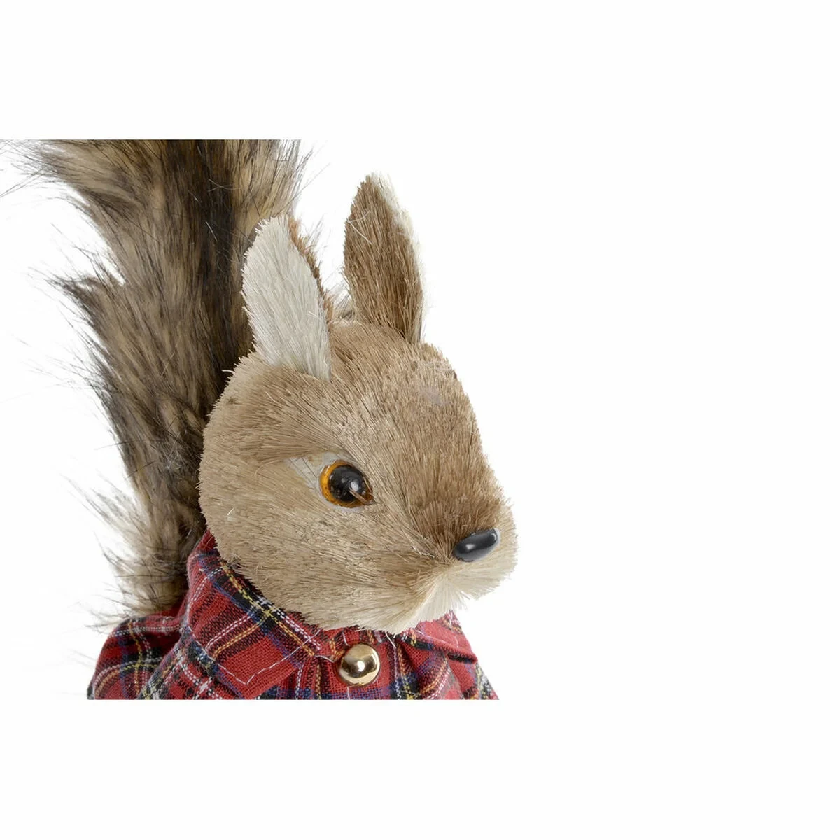 Adorno Navideño DKD Home Decor Poliéster Ardilla (2 pcs) (12 x 15 x 25 cm)