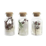 Decoración luminosa DKD Home Decor Navidad Natural (6 x 6 x 14 cm) (3 Unidades)