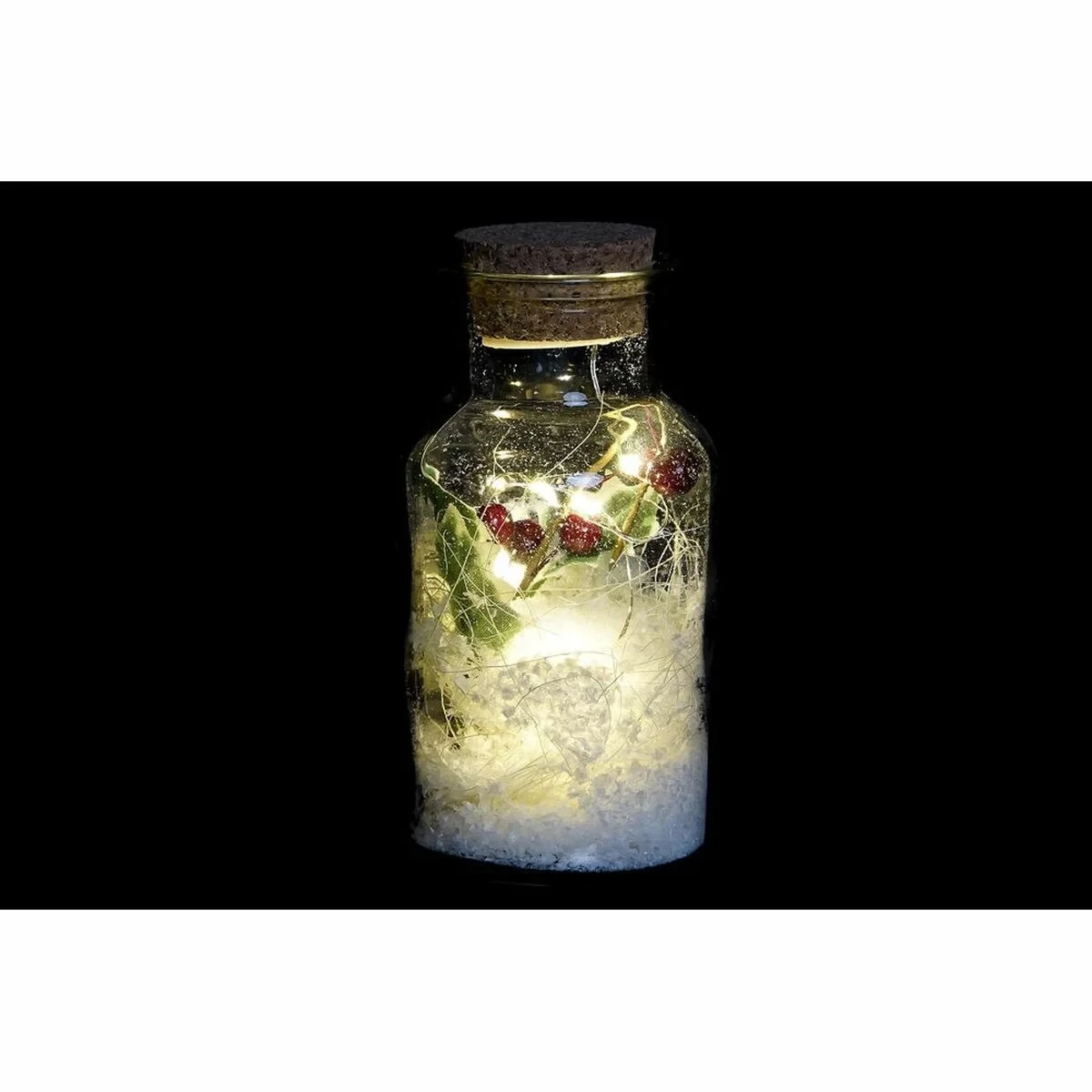 Decoración luminosa DKD Home Decor Navidad Natural (6 x 6 x 14 cm) (3 Unidades)