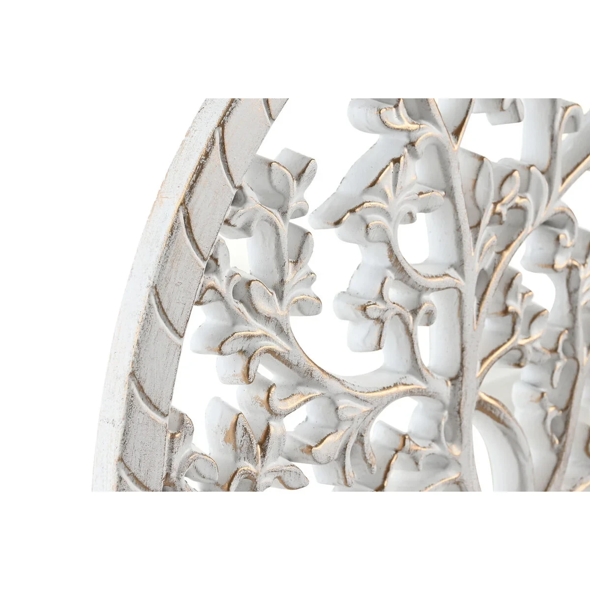 Decoración de Pared DKD Home Decor Blanco Dorado Plateado 40 x 1,5 x 40 cm