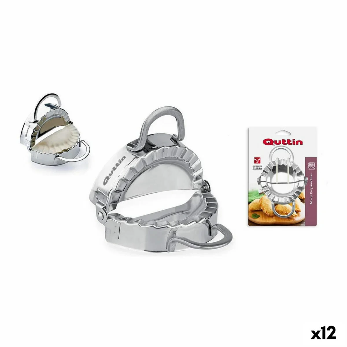 Molde para Repostería Quttin 137214 Acero Inoxidable Empanadillas (12 Unidades)