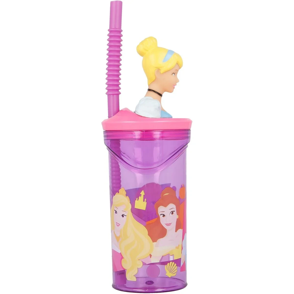 Vaso con Pajita Disney Princess CZ11334 3D Rosa