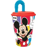 Vaso con Pajita Mickey Mouse CZ11364 430 ml