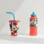 Vaso con Pajita Mickey Mouse CZ11364 430 ml