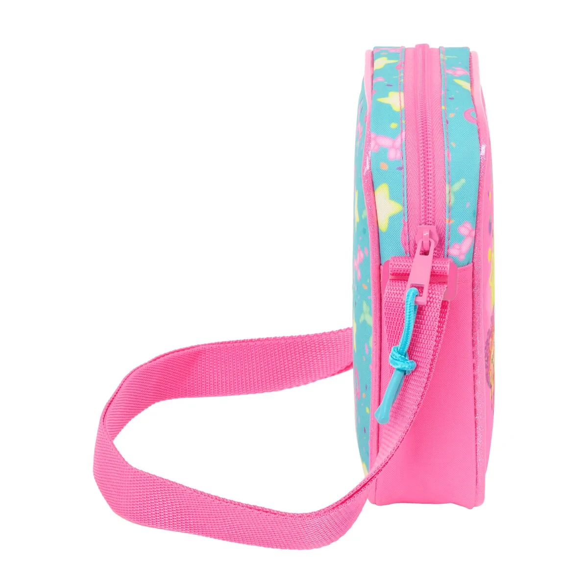 Bolso Bandolera Gabby's Dollhouse Confetti Rosa Turquesa 16 x 18 x 4 cm