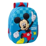 Mochila Infantil Mickey Mouse Clubhouse Azul 27 x 33 x 10 cm 3D
