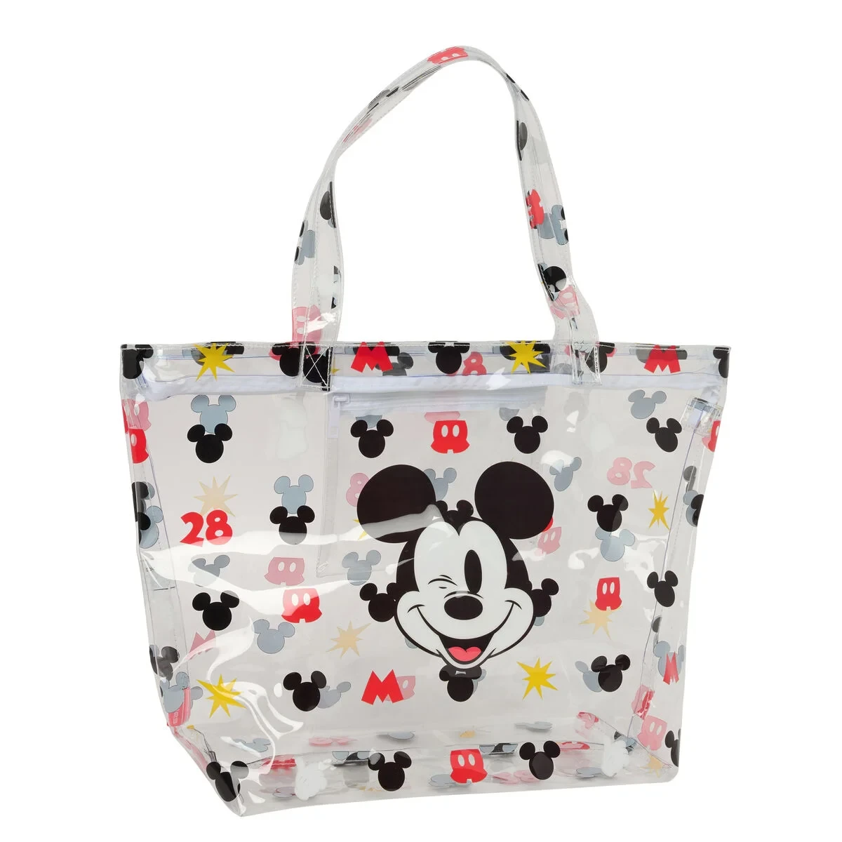 Bolsa de Compras Mickey Mouse Clubhouse Beach Multicolor Transparente 54 x 35 x 17 cm