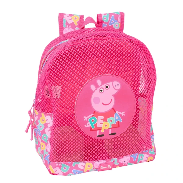 Mochila para la playa Peppa Pig Rosa 30,5 x 24 x 18 cm Infantil