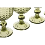 Set de Copas Home ESPRIT Verde Cristal 260 ml (6 Unidades)