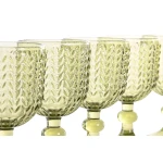 Set de Copas Home ESPRIT Verde Cristal 260 ml (6 Unidades)