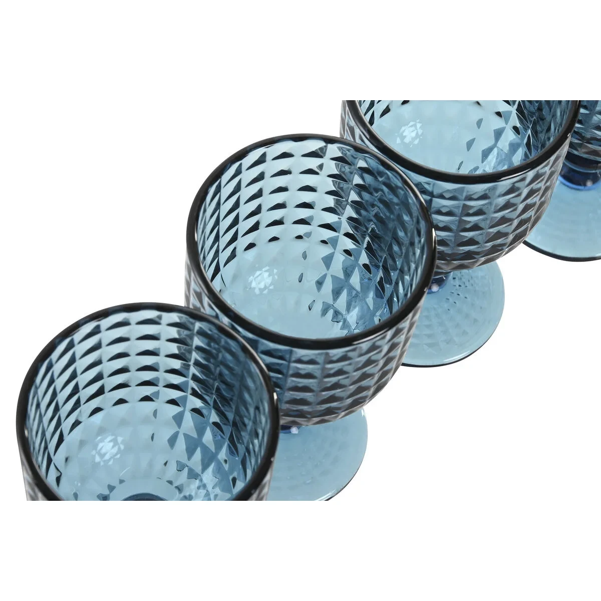 Set de Copas Home ESPRIT Azul Cristal 260 ml (6 Unidades)