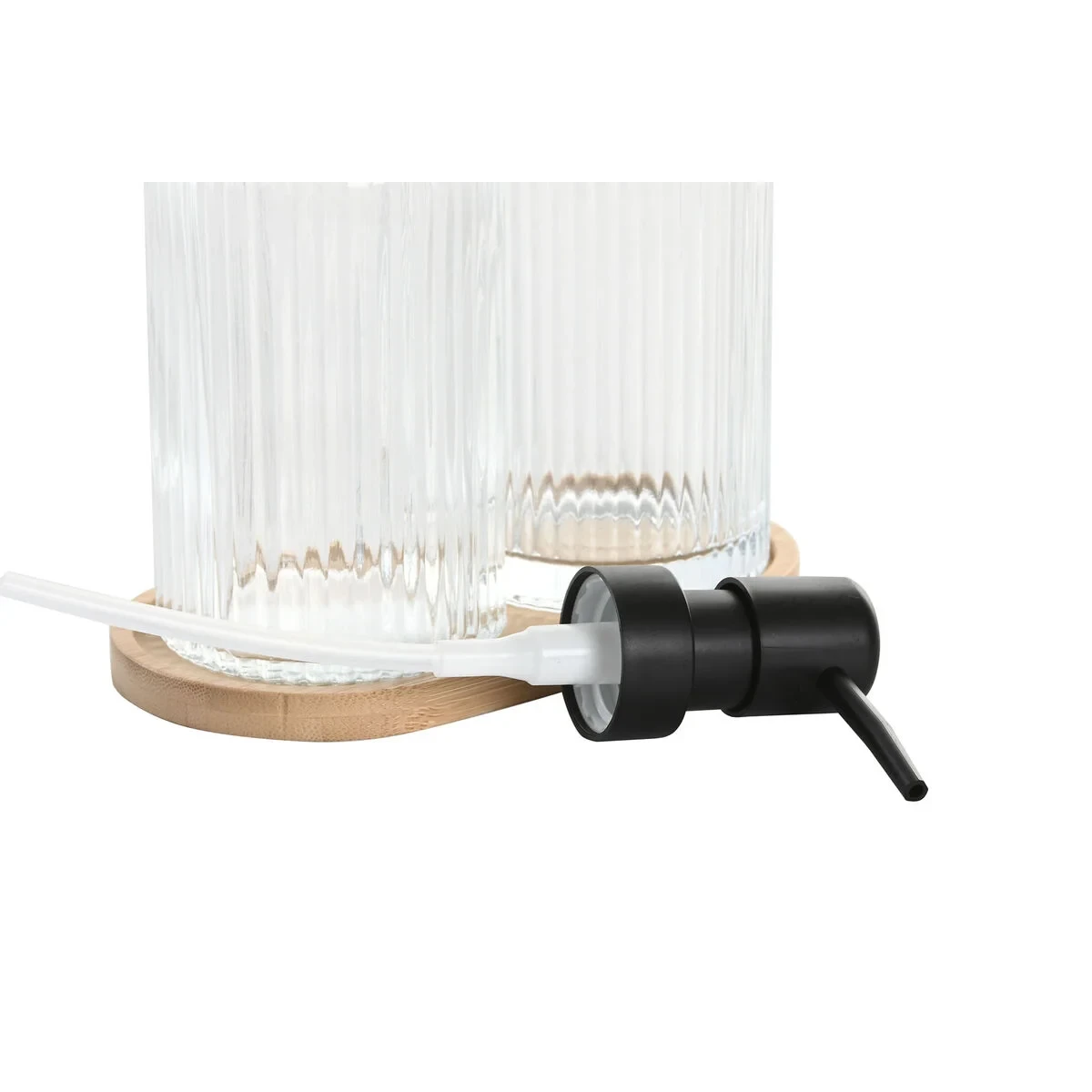 Set de Baño Home ESPRIT Transparente Natural Bambú Cristal Moderno 3 Piezas