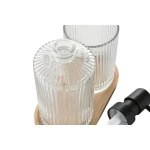 Set de Baño Home ESPRIT Transparente Natural Bambú Cristal Moderno 3 Piezas