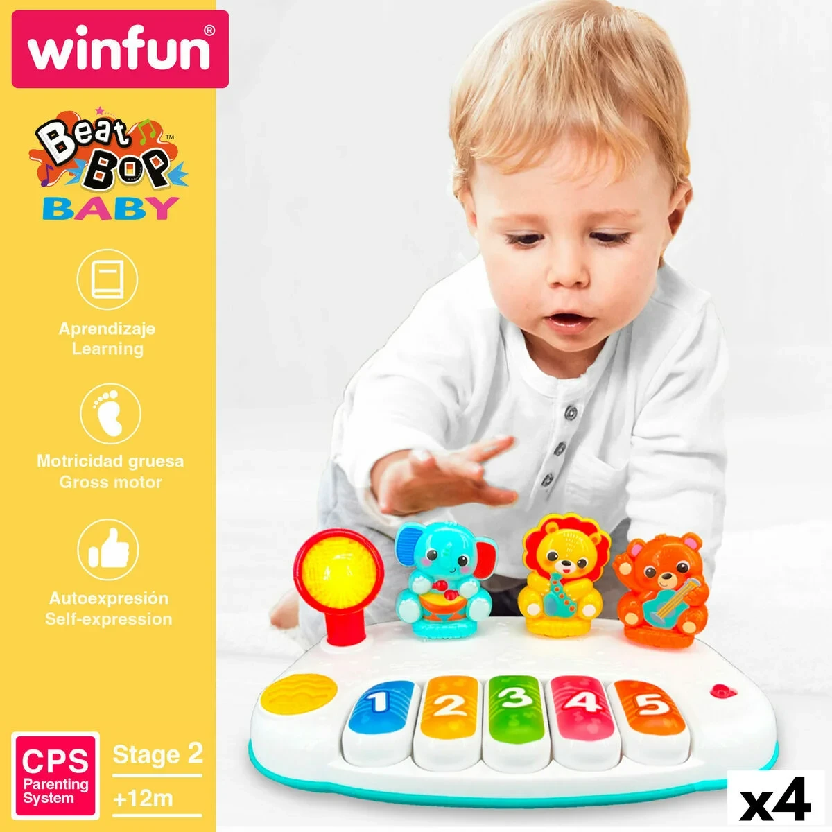 Piano de juguete Winfun 26 x 11 x 15 cm (4 Unidades)