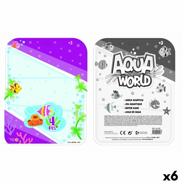 Juego Acuático Colorbaby AQUA WORLD 16,5 x 19,7 x 2,5 cm (6 Unidades)