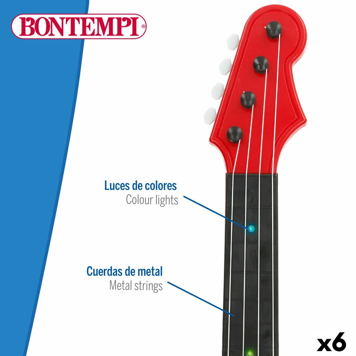 Guitarra Infantil Bontempi 17 x 51 x 5 cm (6 Unidades)