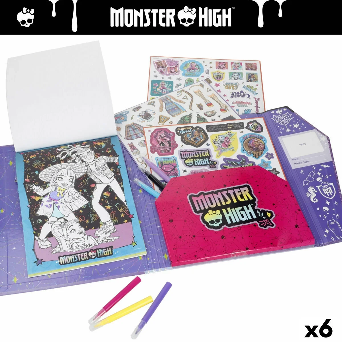 Set de Dibujo Monster High (6 Unidades)