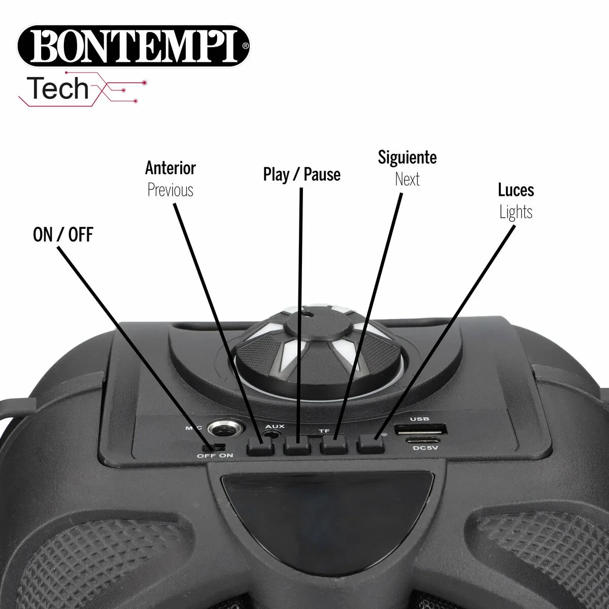 Altavoz con Micrófono Karaoke Bontempi 4 Unidades