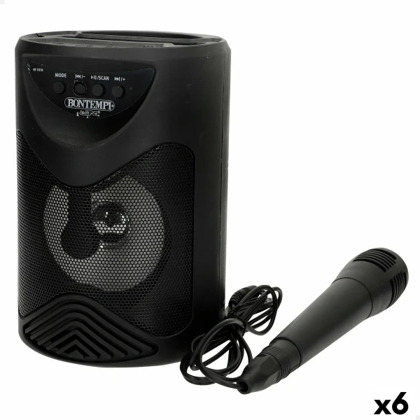 Altavoz con Micrófono Karaoke Bontempi 6 Unidades