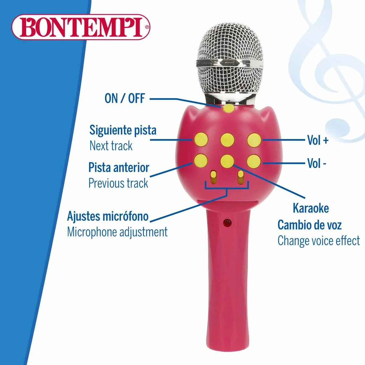 Micrófono Karaoke Bontempi 6 Unidades