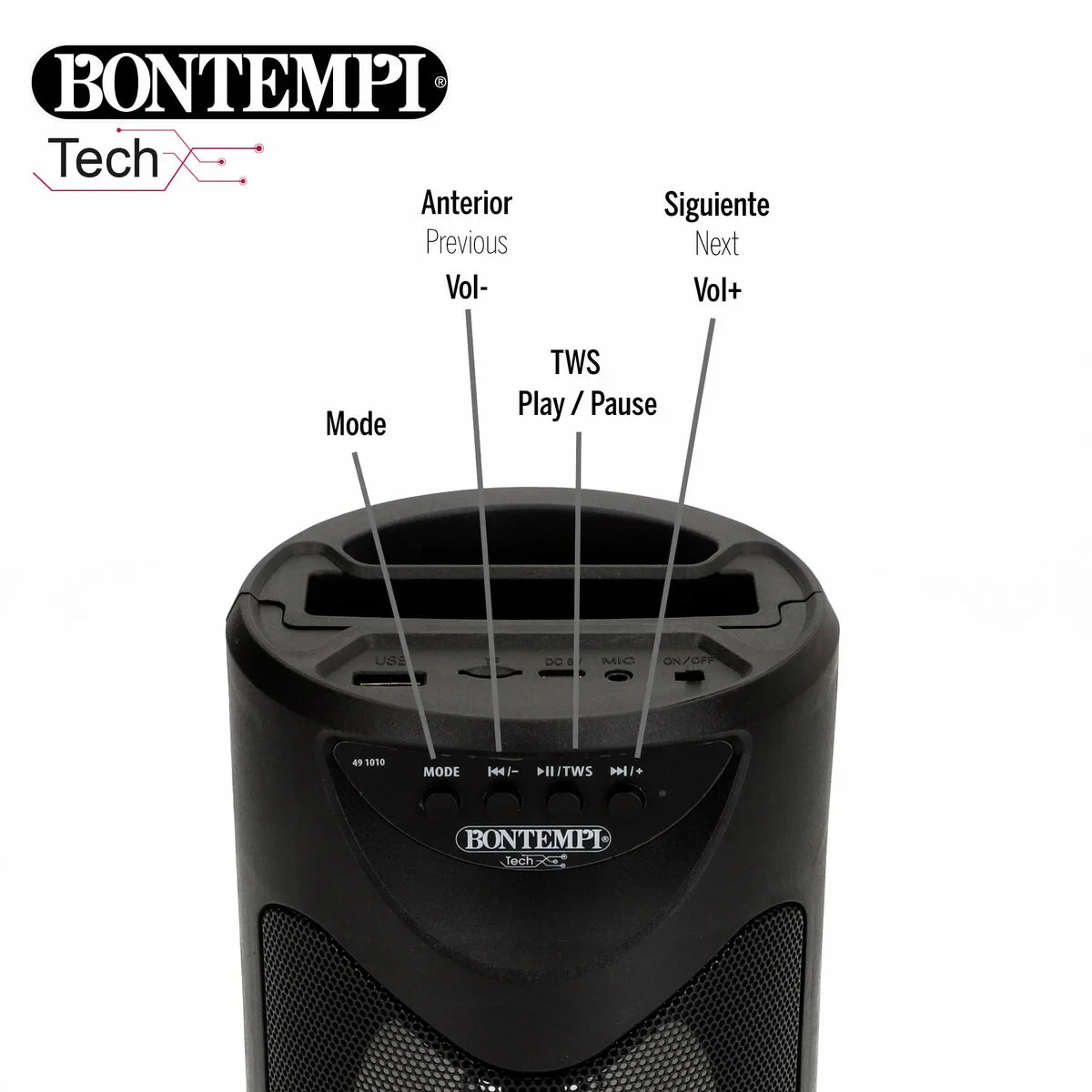 Altavoz con Micrófono Karaoke Bontempi 6 Unidades