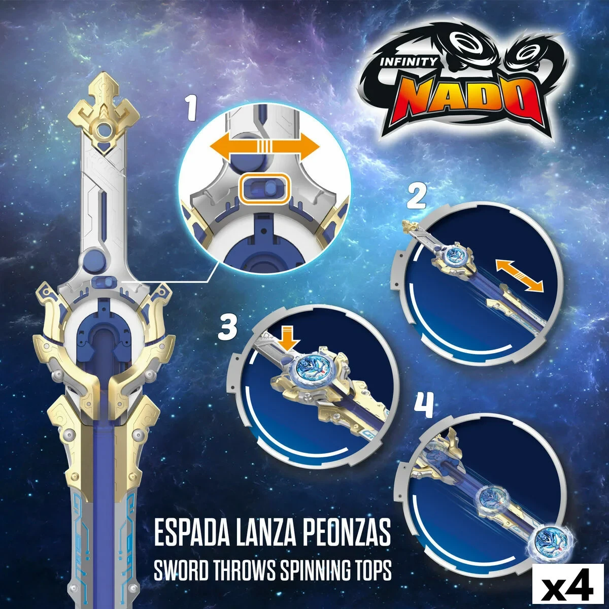 Peonza Infinity Nado (4 Unidades)