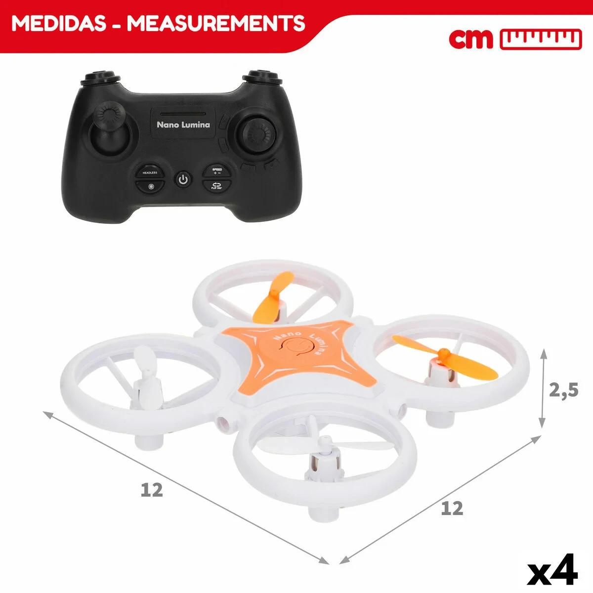 Helicóptero con Radiocontrol Colorbaby (4 Unidades)