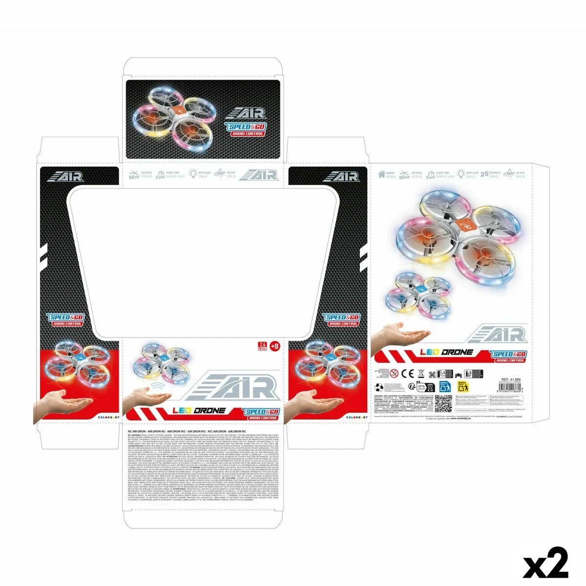 Helicóptero con Radiocontrol Colorbaby (2 Unidades)