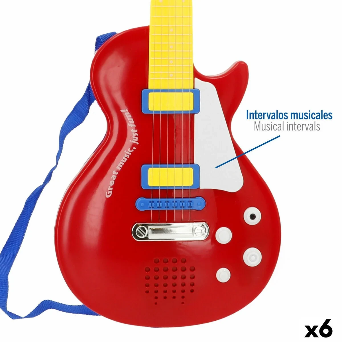 Guitarra Infantil Bontempi 20 x 56 x 4 cm (6 Unidades)
