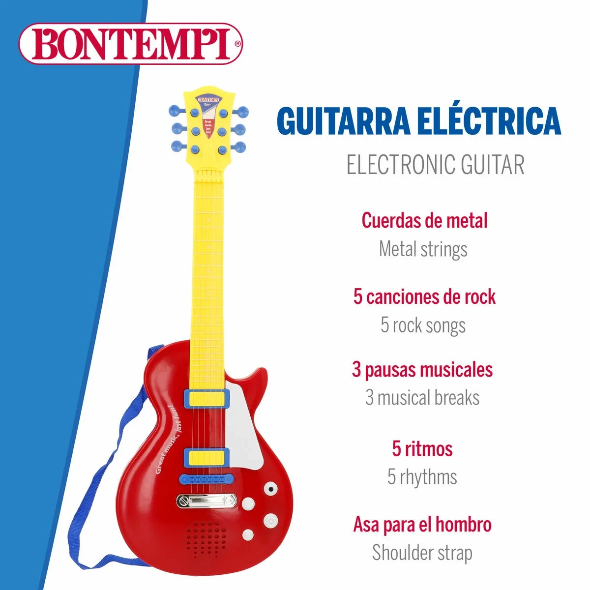 Guitarra Infantil Bontempi 20 x 56 x 4 cm (6 Unidades)