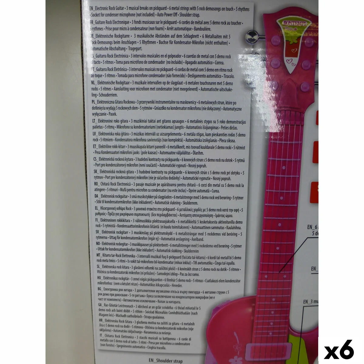Guitarra Infantil Bontempi 20 x 56 x 4 cm (6 Unidades)