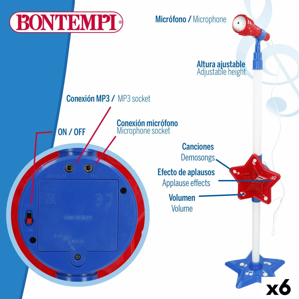 Juguete Musical Bontempi 21 x 105 x 21 cm (6 Unidades)
