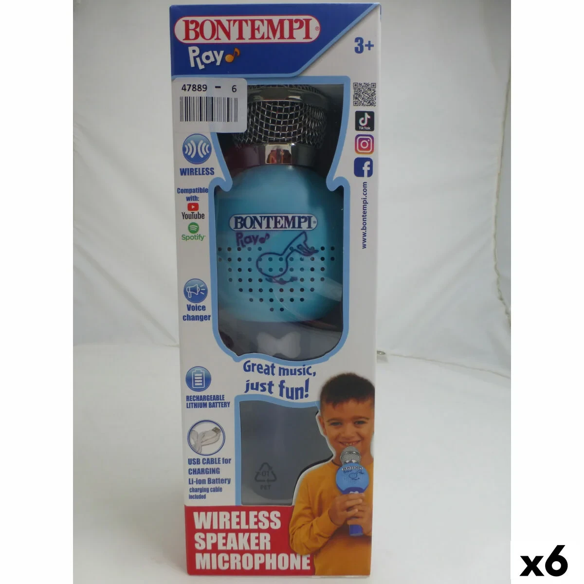 Micrófono Karaoke Bontempi 6 Unidades