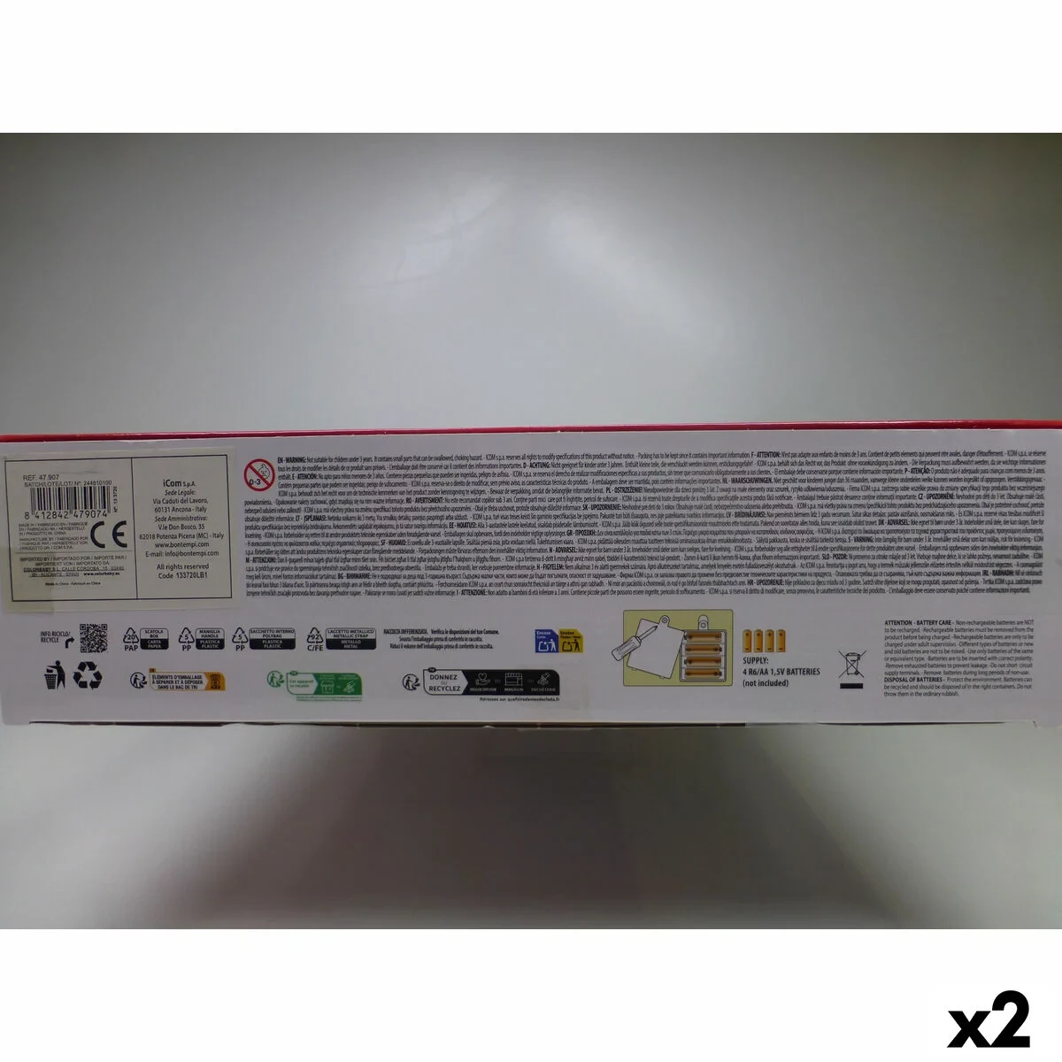 Teclado 37 Teclas Bontempi 43 x 56 x 23 cm (2 Unidades)