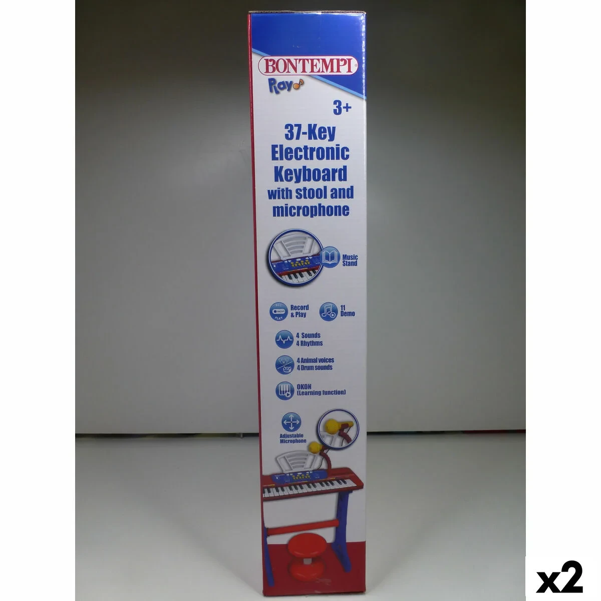 Teclado 37 Teclas Bontempi 43 x 56 x 23 cm (2 Unidades)