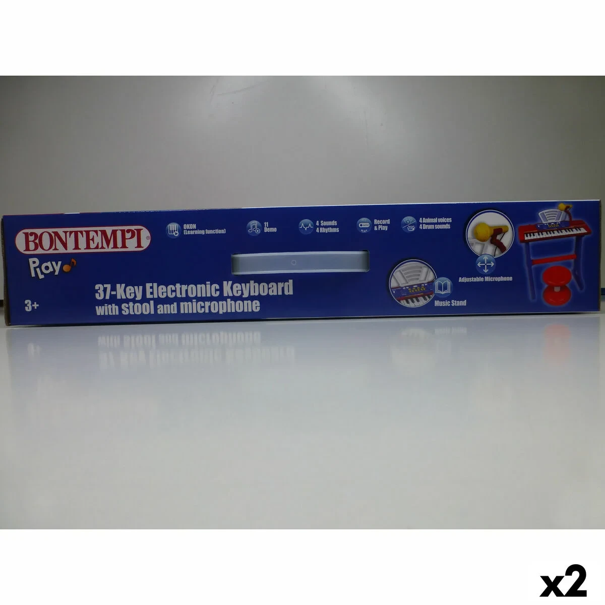 Teclado 37 Teclas Bontempi 43 x 56 x 23 cm (2 Unidades)