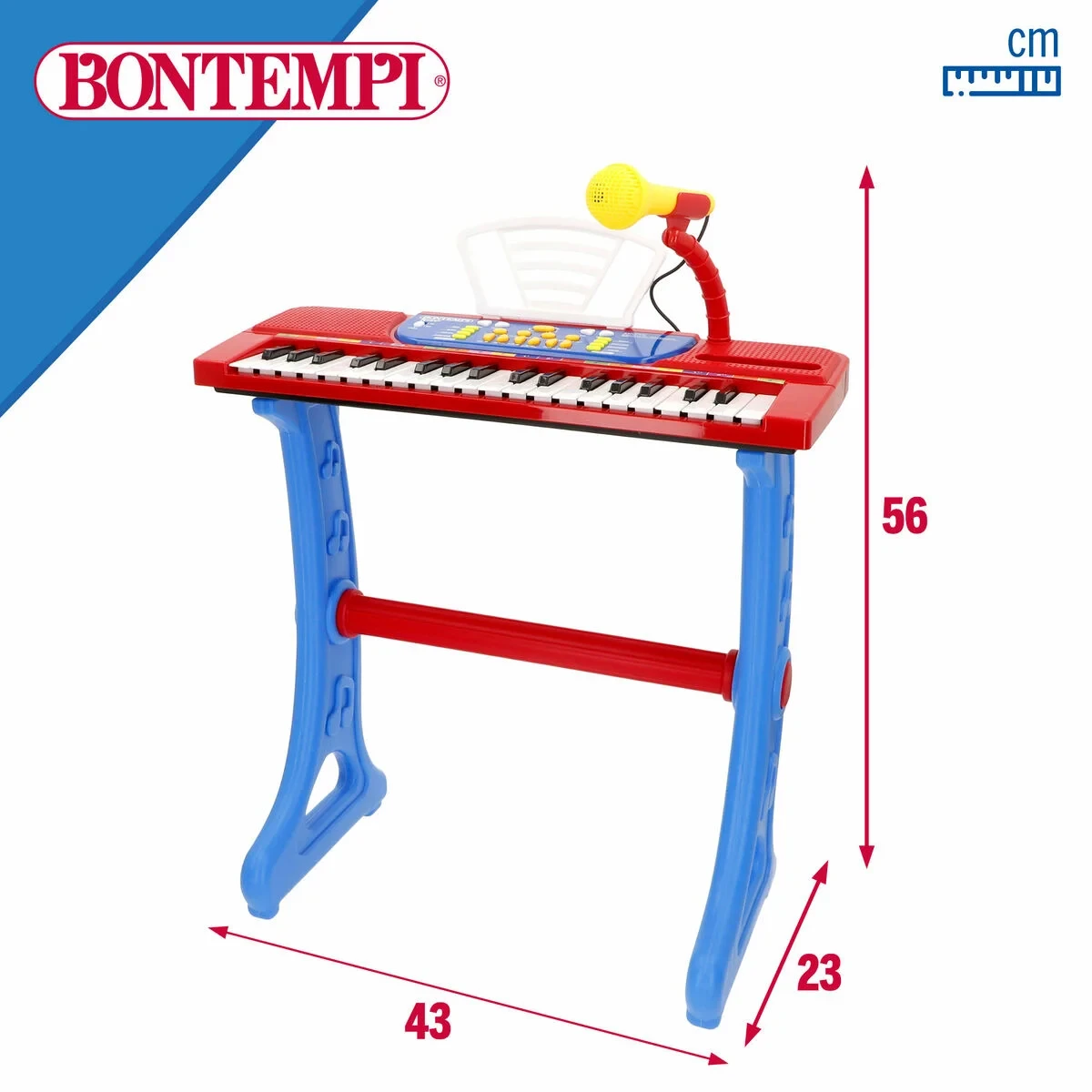 Teclado 37 Teclas Bontempi 43 x 56 x 23 cm (2 Unidades)