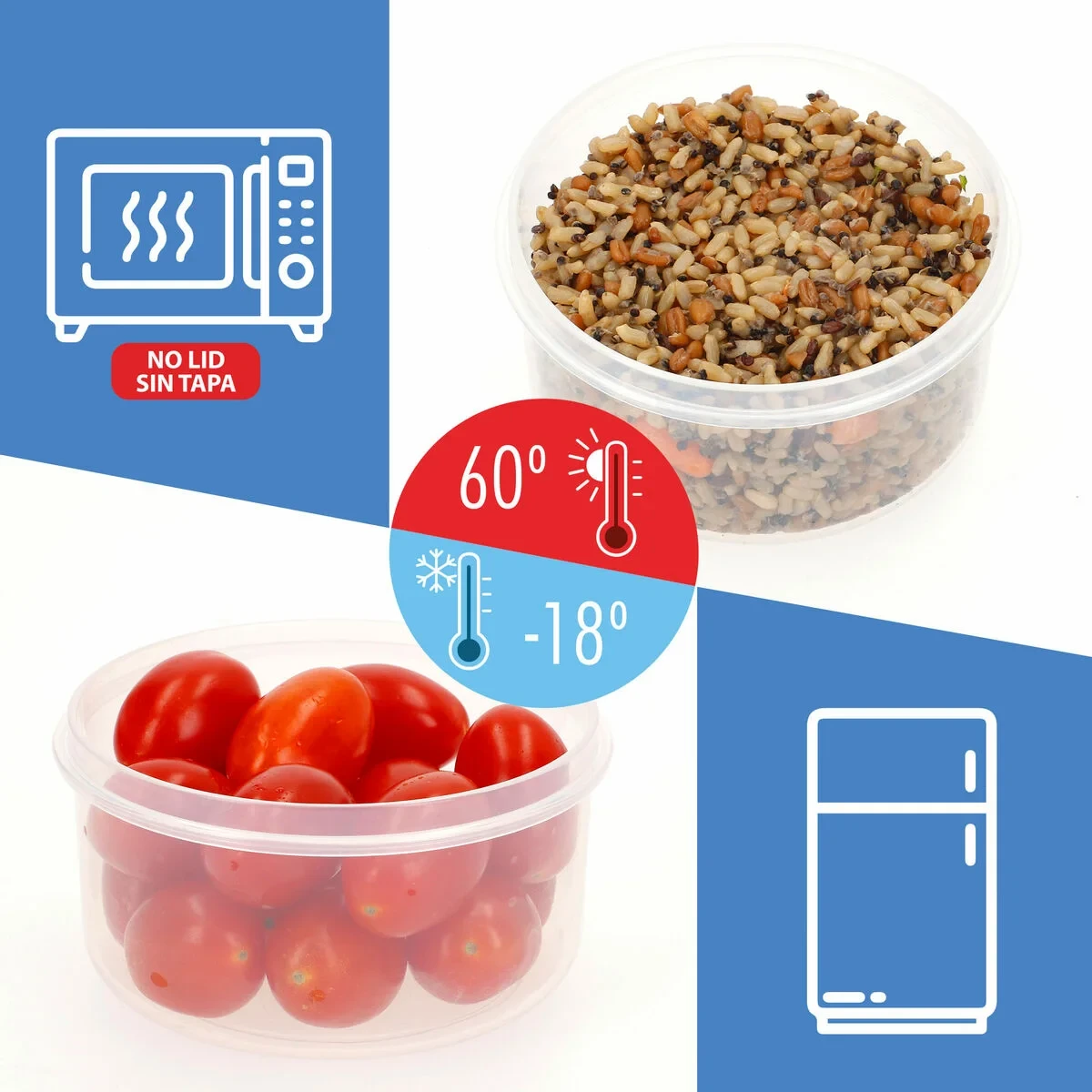 Set de Recipientes de Cocina Herméticos Apilables Max Home 23 x 11 x 23 cm 6 Unidades