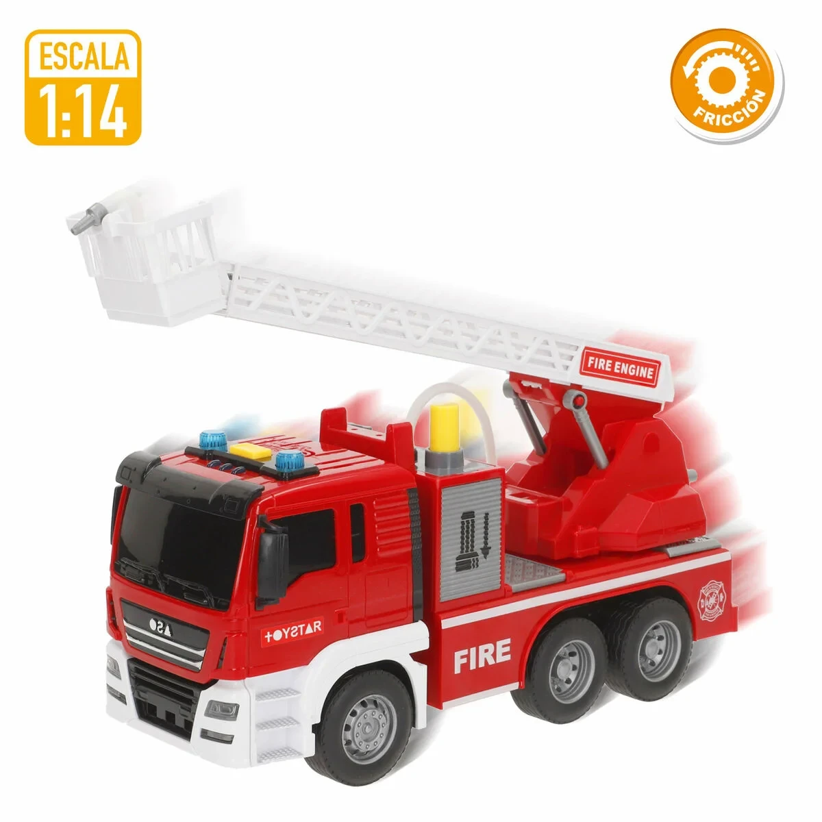 Camión de Bomberos con Luz y Sonido Speed & Go 26 x 14 x 9 cm (6 Unidades)