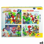 Set de 4 Puzzles Spidey 35 x 1,5 x 25 cm 48 Piezas (6 Unidades)