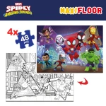Set de 4 Puzzles Spidey 35 x 1,5 x 25 cm 48 Piezas (6 Unidades)