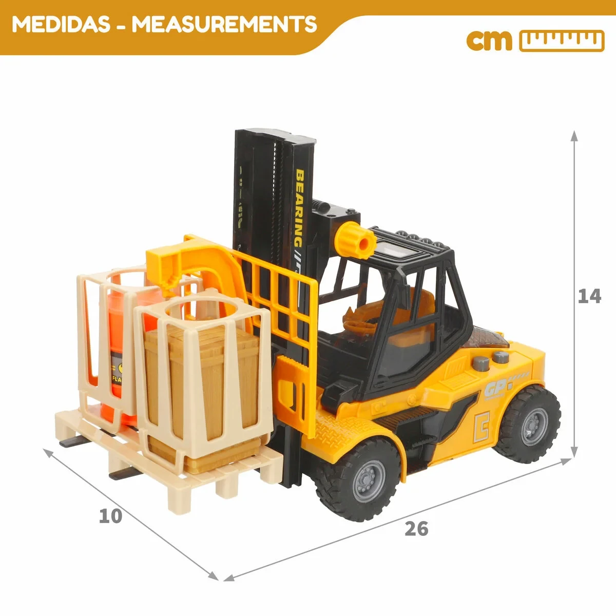 Vehículos de Construcción Colorbaby Luz Sonido 26 x 14 x 10 cm (6 Unidades)