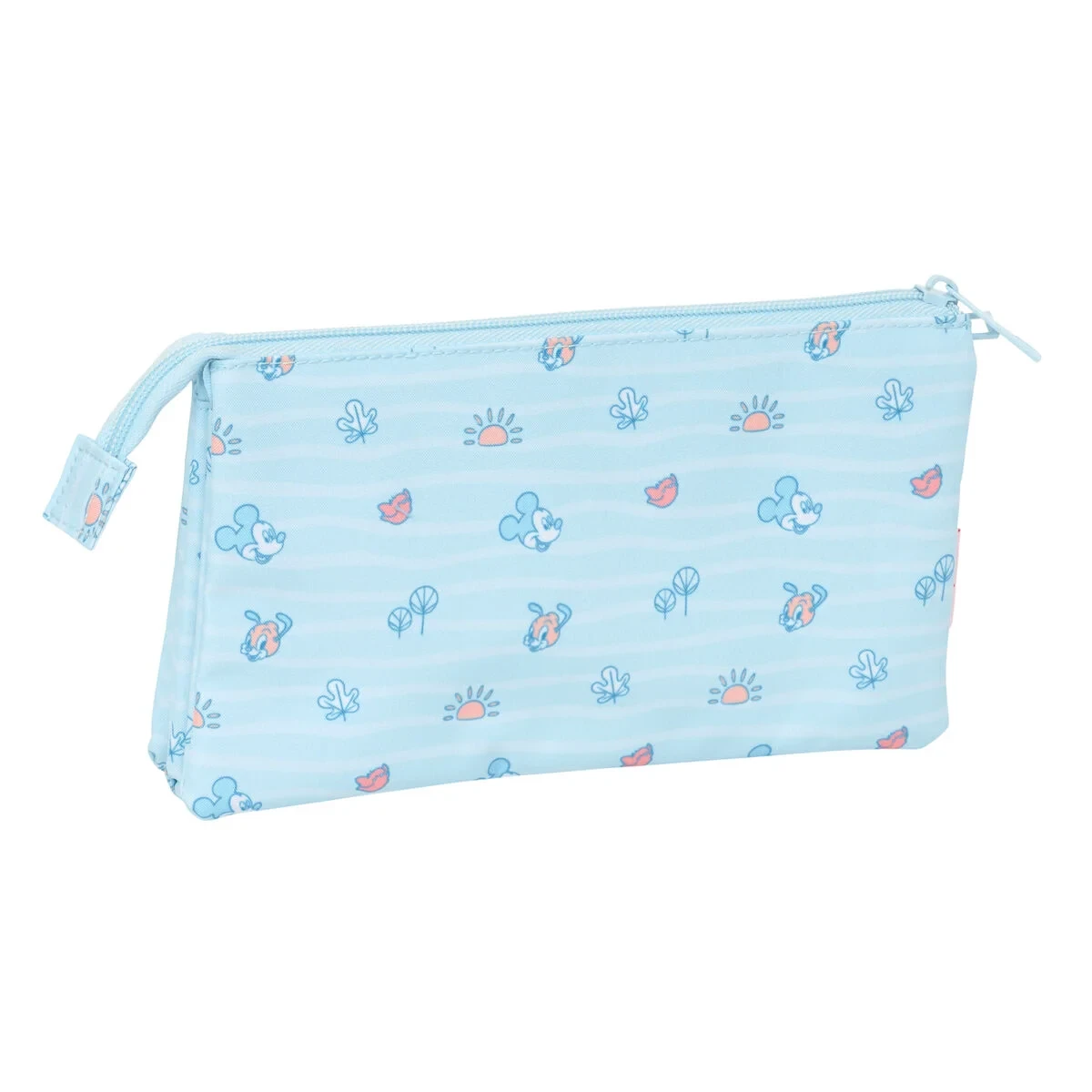 Portatodo Triple Mickey Mouse Clubhouse Baby Azul claro 22 x 12 x 3 cm